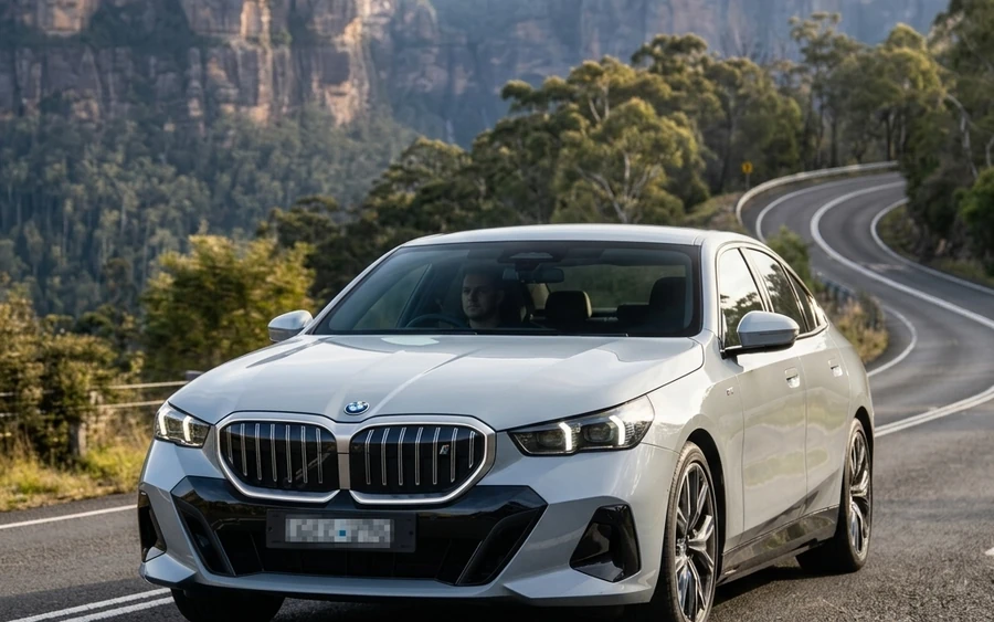 Chauffeur car on a mountain road for the Orange and Bathurst to Sydney run